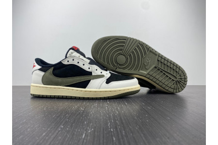 Travis Scott x Air Jordan 1 Low OG WMNS Olive DZ4137-106 - Image 4