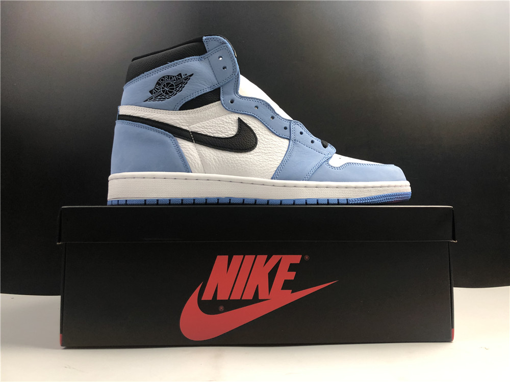 AIR JORDAN 1 RETRO HIGH WHITE UNIVERSITY BLUE BLACK 555088-134 - Image 6