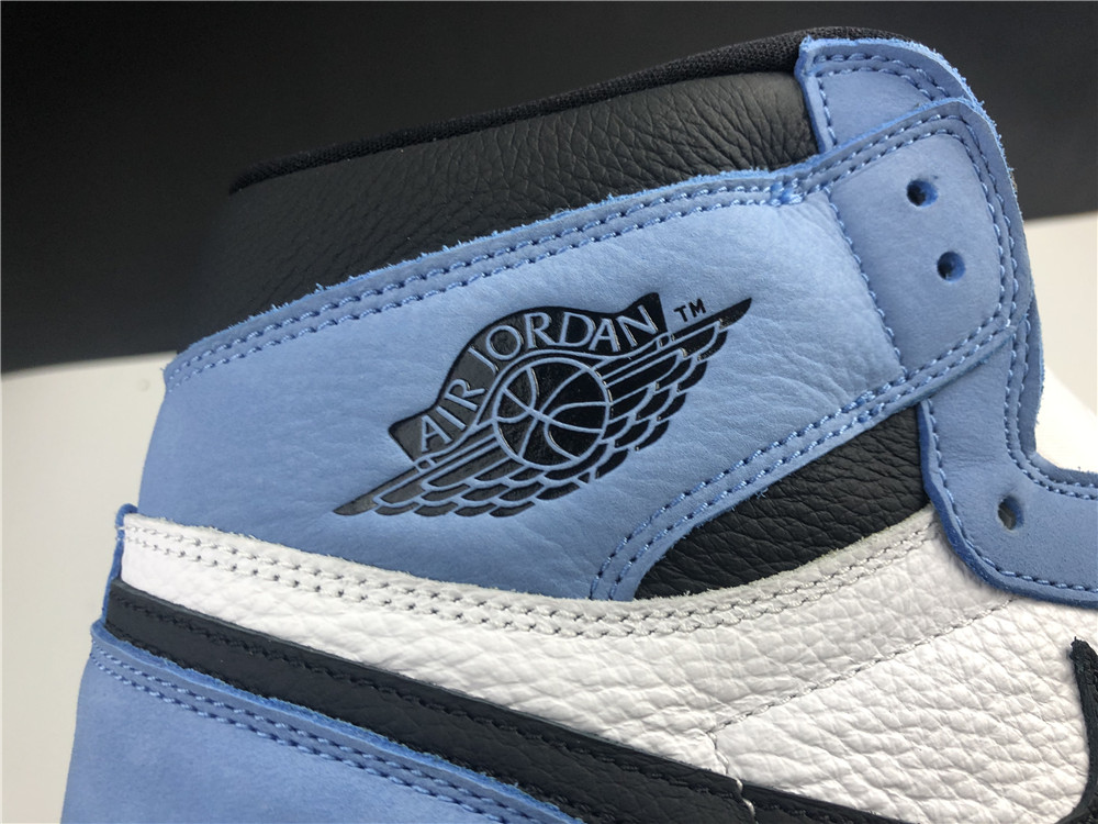 AIR JORDAN 1 RETRO HIGH WHITE UNIVERSITY BLUE BLACK 555088-134 - Image 7