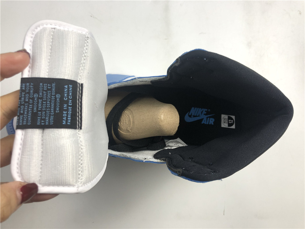 AIR JORDAN 1 RETRO HIGH WHITE UNIVERSITY BLUE BLACK 555088-134 - Image 8