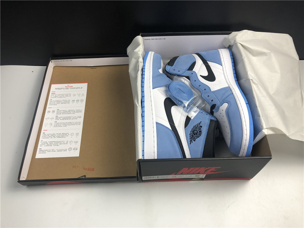 AIR JORDAN 1 RETRO HIGH WHITE UNIVERSITY BLUE BLACK 555088-134 - Image 16