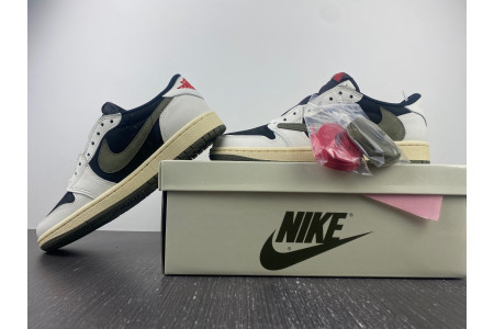 Travis Scott x Air Jordan 1 Low OG WMNS Olive DZ4137-106 - Image 2