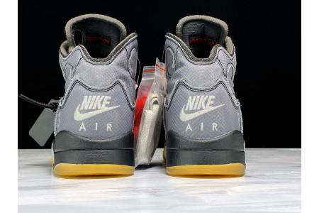 Off-White x Air Jordan 5 Black CT8480-001 - Image 4