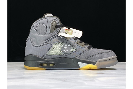 Off-White x Air Jordan 5 Black CT8480-001 - Image 5