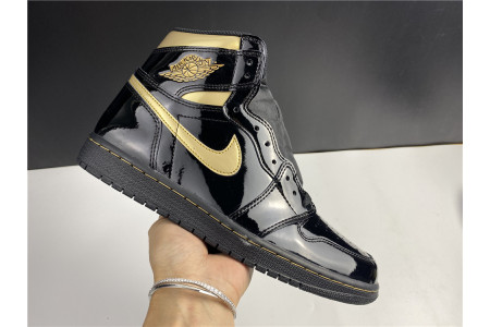 AIR JORDAN 1 RETRO HIGH BLACK METALLIC GOLD (2020) 555088-032 - Image 8