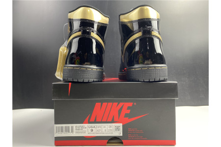 AIR JORDAN 1 RETRO HIGH BLACK METALLIC GOLD (2020) 555088-032 - Image 11