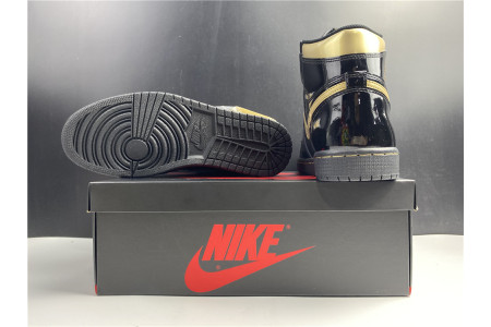 AIR JORDAN 1 RETRO HIGH BLACK METALLIC GOLD (2020) 555088-032 - Image 9
