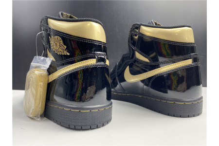 AIR JORDAN 1 RETRO HIGH BLACK METALLIC GOLD (2020) 555088-032 - Image 13