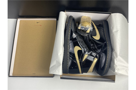 AIR JORDAN 1 RETRO HIGH BLACK METALLIC GOLD (2020) 555088-032 - Image 7