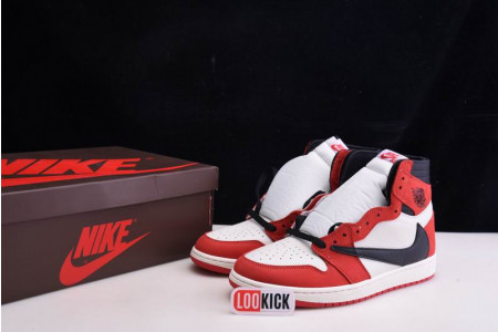 TRAVIS SCOTT X AIR JORDAN 1 RETRO HIGH OG - CD4487 100(RED) - Image 11