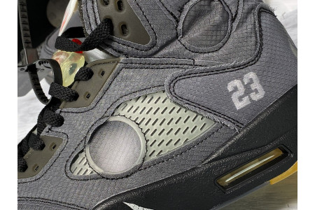 Off-White x Air Jordan 5 Black CT8480-001 - Image 13