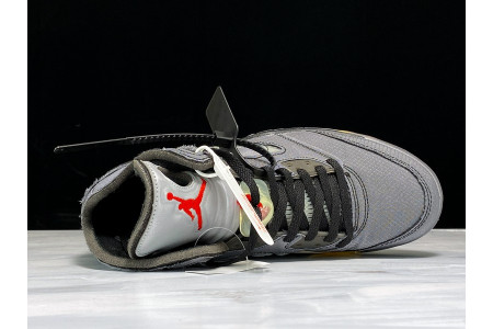 Off-White x Air Jordan 5 Black CT8480-001 - Image 15