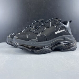 Balenciaga Triple S Allover Logo Black