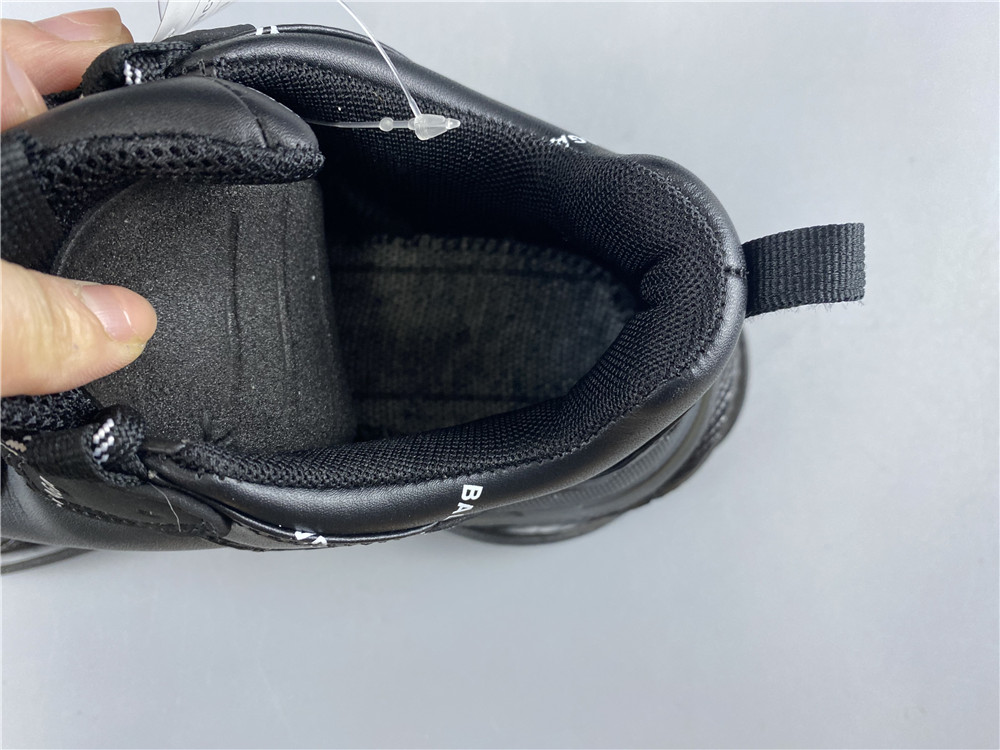 Balenciaga Triple S Allover Logo Black - Image 7