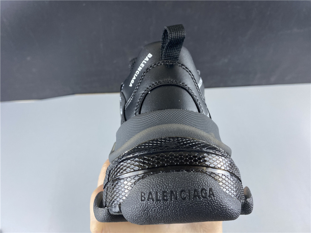 Balenciaga Triple S Allover Logo Black - Image 12