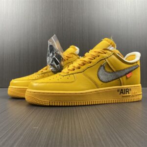 Nike Air Force 1 Low OFF-WHITE University Gold Metallic Silver