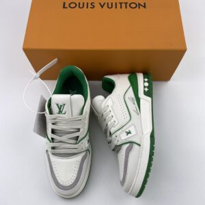 L** V* LV Trainer Sneaker Low White Green