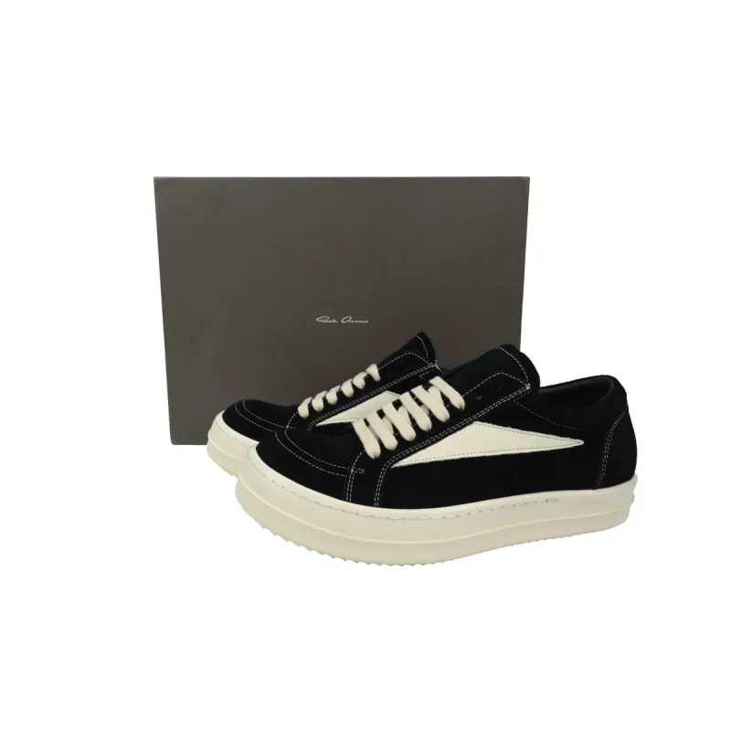 Rick Owens Suede Vintage Sneakers Black - Image 4