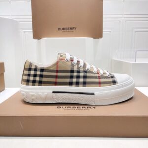 Burberry Vintage Check Cotton Sneakers Archive Beige White
