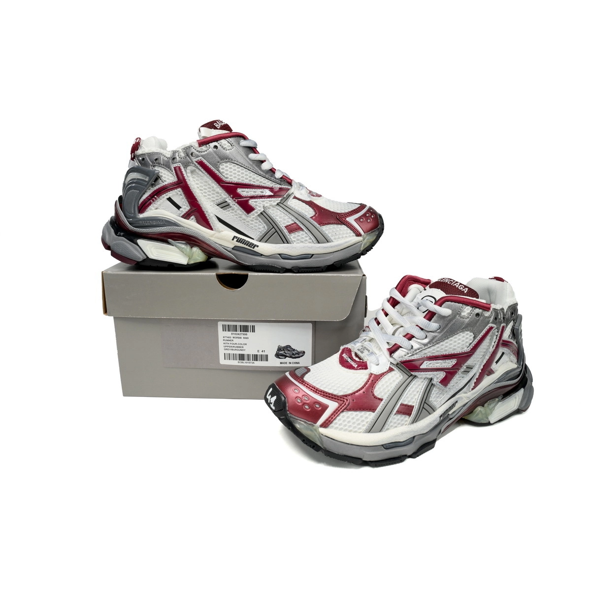 Balenciaga Runner Burgundy 677403W3RB39069 - Image 3