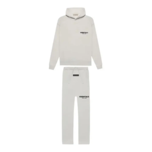 Fear of God Essentials Pullover Hoodie Light Heather Oatmeal + Fear of God Essentials Relaxed Sweatpants (SS22) Light Oatmeal