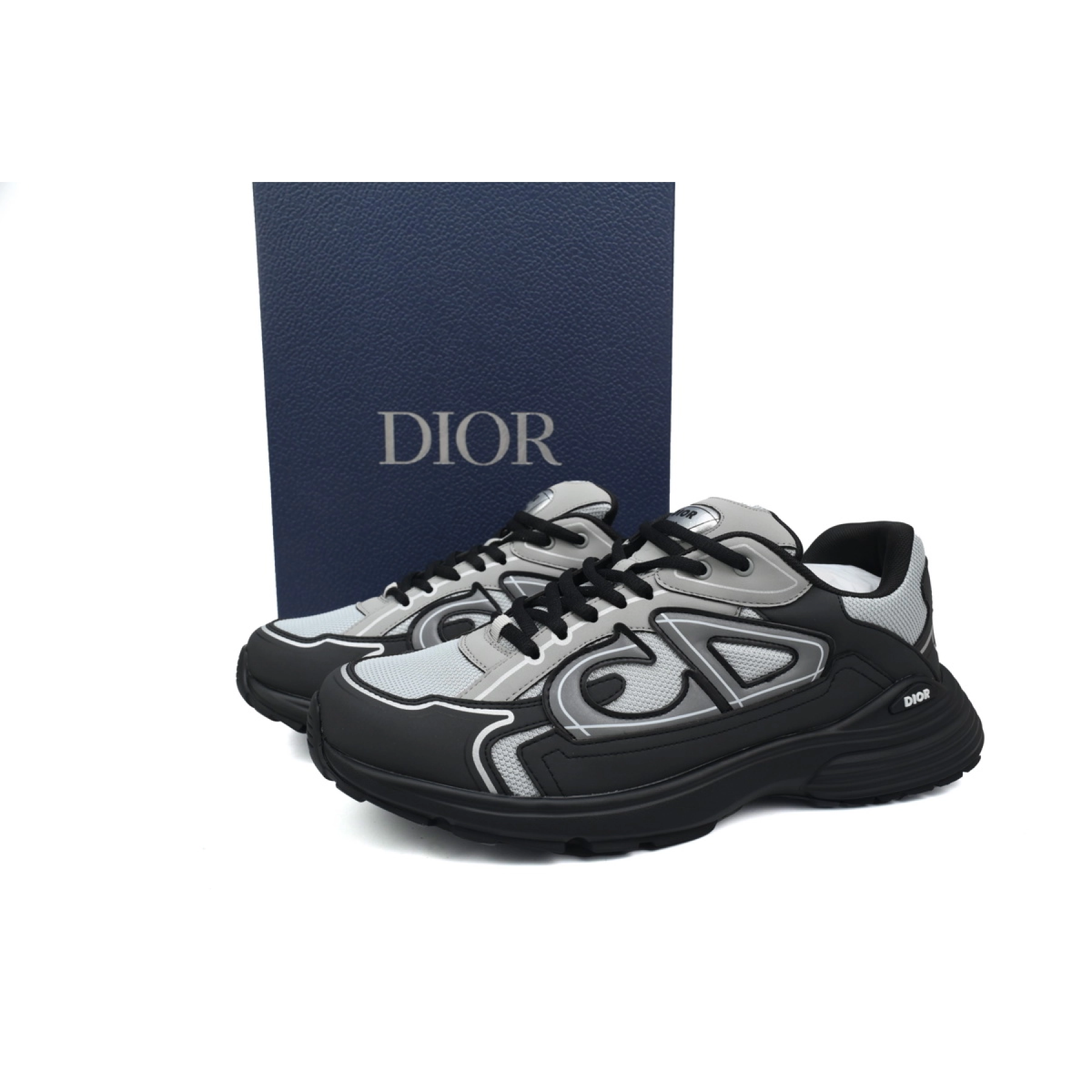 Dior Light Grey 'B30' Sneakers Dark Gray 3SN27ZIR-16536 - Image 5