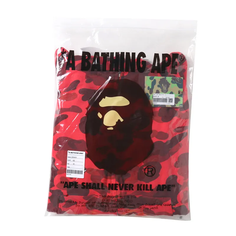 BAPE Color Camo Shark Zip Hoodie Red 4580793322511 - Image 5