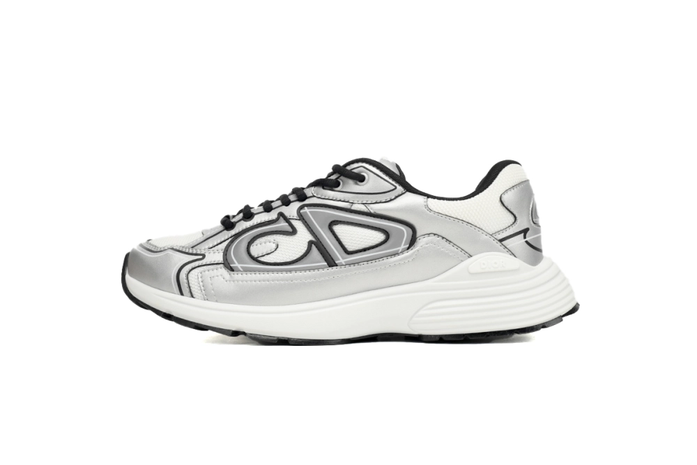 Dior B30 Light Grey Sneakers Black Silver